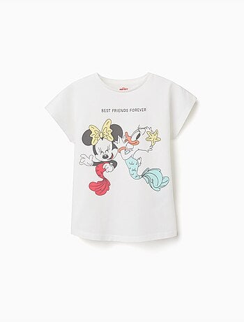 T-shirt en coton avec imprimé Minnie et Daisy