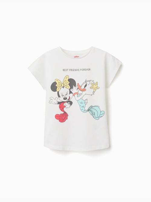 T-shirt en coton avec imprimé Minnie et Daisy - Kiabi