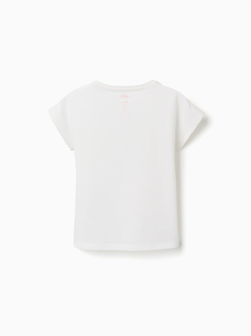 T-shirt en coton avec imprimé Minnie et Daisy Blanc - Kiabi