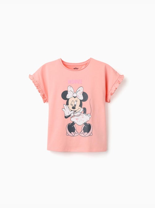 T-shirt en coton avec imprimé Minnie et volants - Kiabi T-shirt en coton avec imprimé Minnie et volants - Kiabi