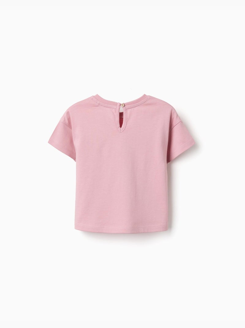 T-shirt en coton avec imprimé Minnie & Figaro Rose clair - Kiabi