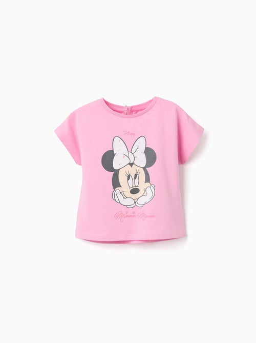 T-shirt en coton avec imprimé Minnie - Kiabi