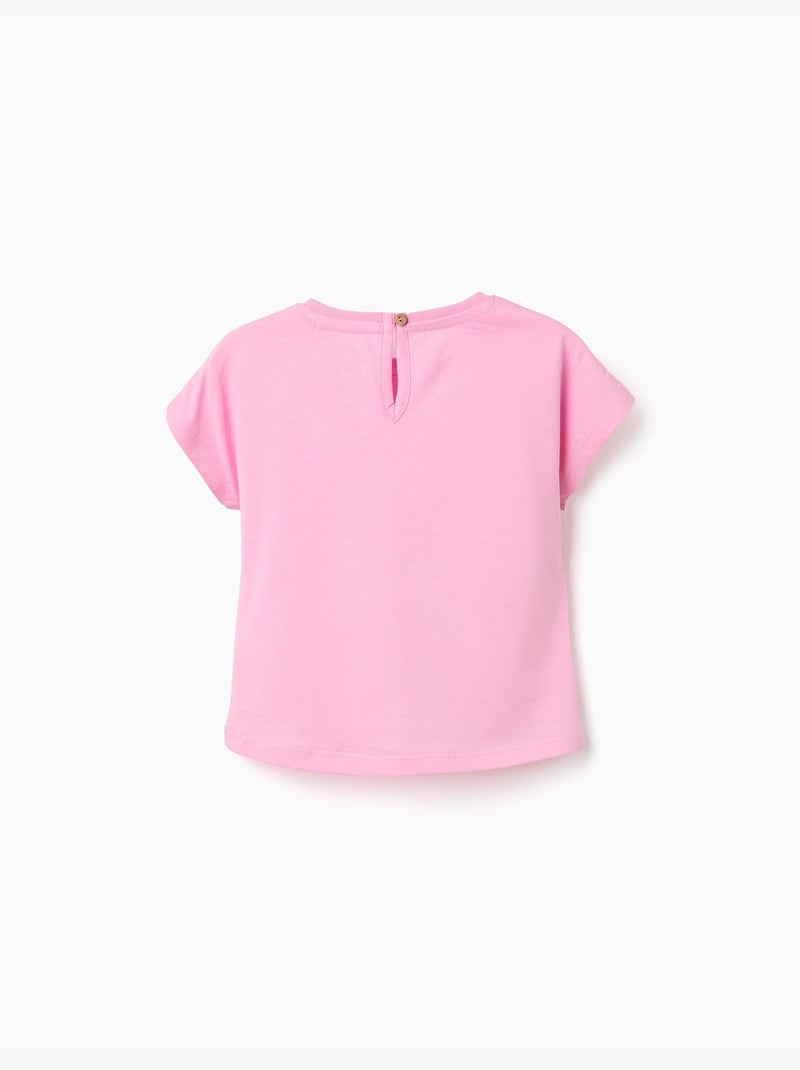 T-shirt en coton avec imprimé Minnie Rose - Kiabi