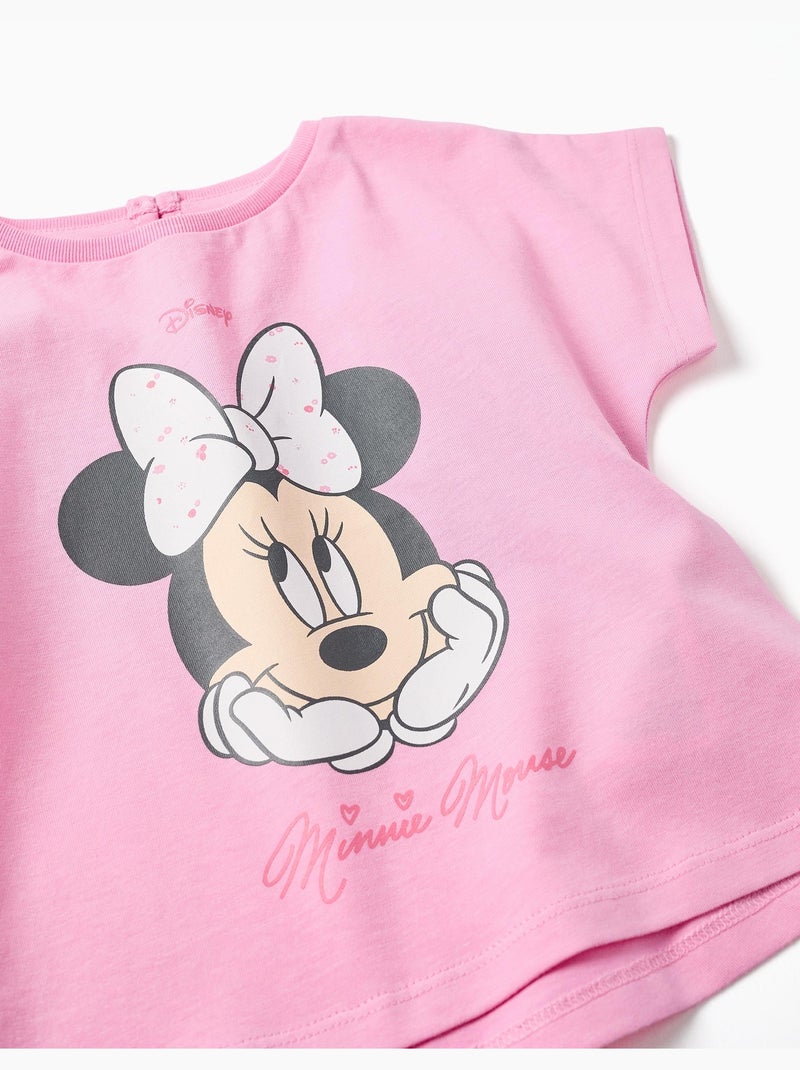 T-shirt en coton avec imprimé Minnie Rose - Kiabi