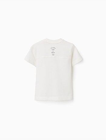 T-shirt en coton avec imprimé mosaïque