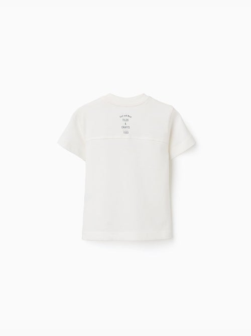 T-shirt en coton avec imprimé mosaïque - Kiabi