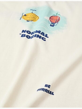 T-shirt en coton avec imprimé Normal is Boring