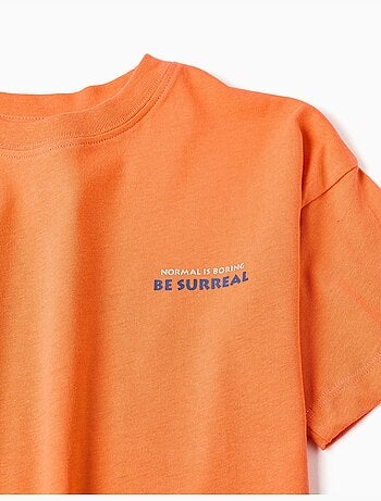 T-shirt en coton avec imprimé Normal is Boring