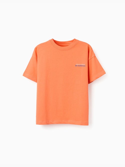 T-shirt en coton avec imprimé Normal is Boring - Kiabi