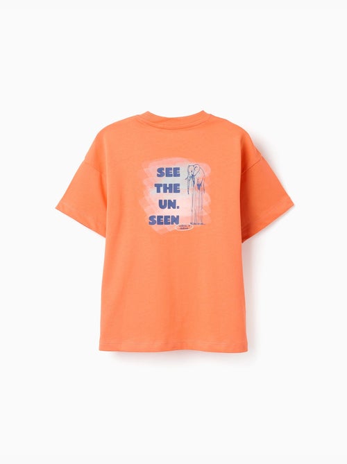 T-shirt en coton avec imprimé Normal is Boring - Kiabi