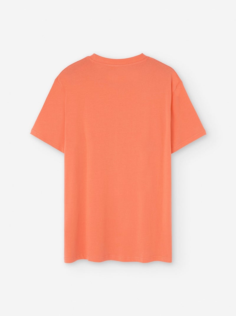 T-shirt en Coton avec Imprimé Orange - Kiabi