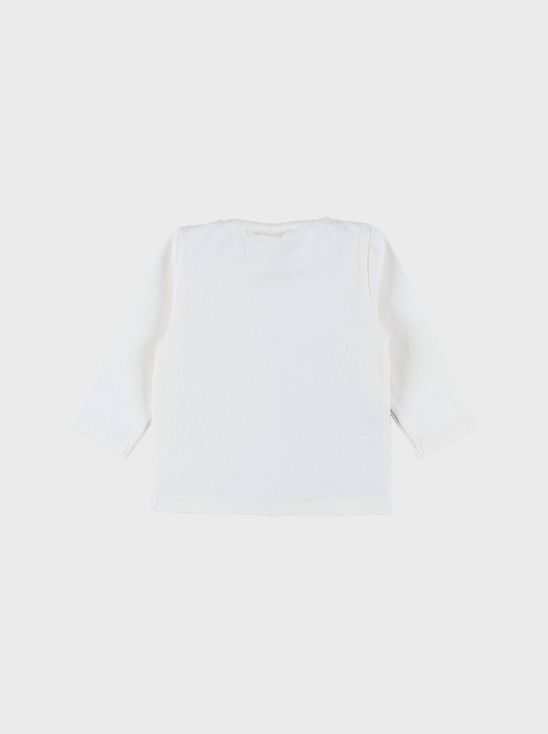 T-shirt en coton avec imprimé ours Noukie's Ecru - Kiabi