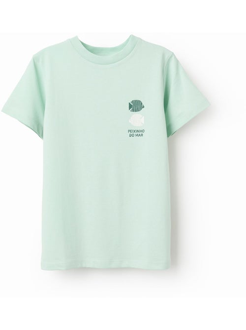 T-shirt en coton avec imprimé Peixinho do Mar - Kiabi