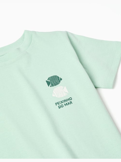 T-shirt en coton avec imprimé Peixinho do Mar - Kiabi