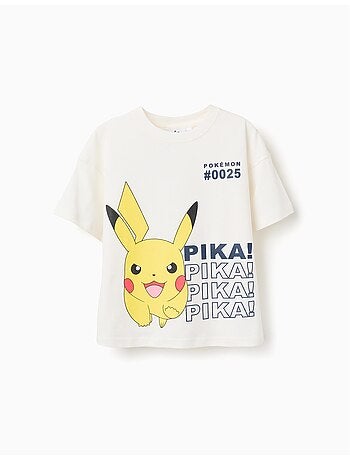 T-shirt en coton avec imprimé Pikachu