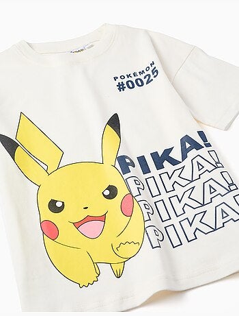 T-shirt en coton avec imprimé Pikachu