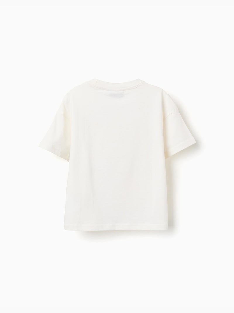 T-shirt en coton avec imprimé Pikachu Blanc - Kiabi
