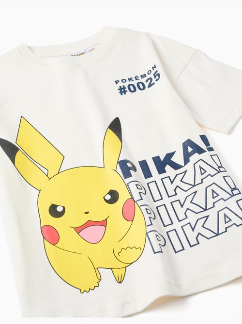 T-shirt en coton avec imprimé Pikachu - Kiabi