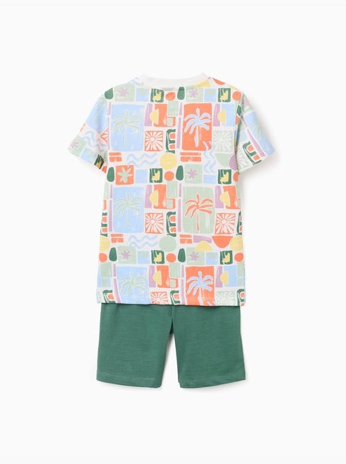 T-shirt en coton avec imprimé plage + short - Kiabi T-shirt en coton avec imprimé plage + short - Kiabi