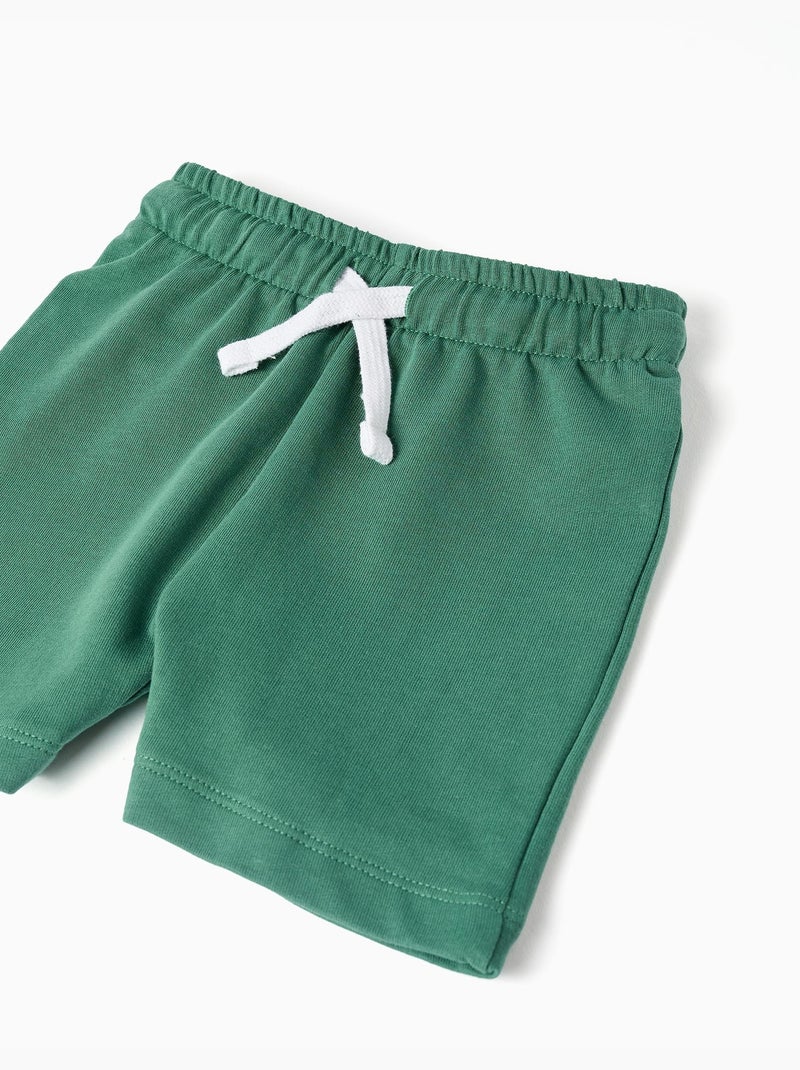 T-shirt en coton avec imprimé poisson + short Vert foncé - Kiabi