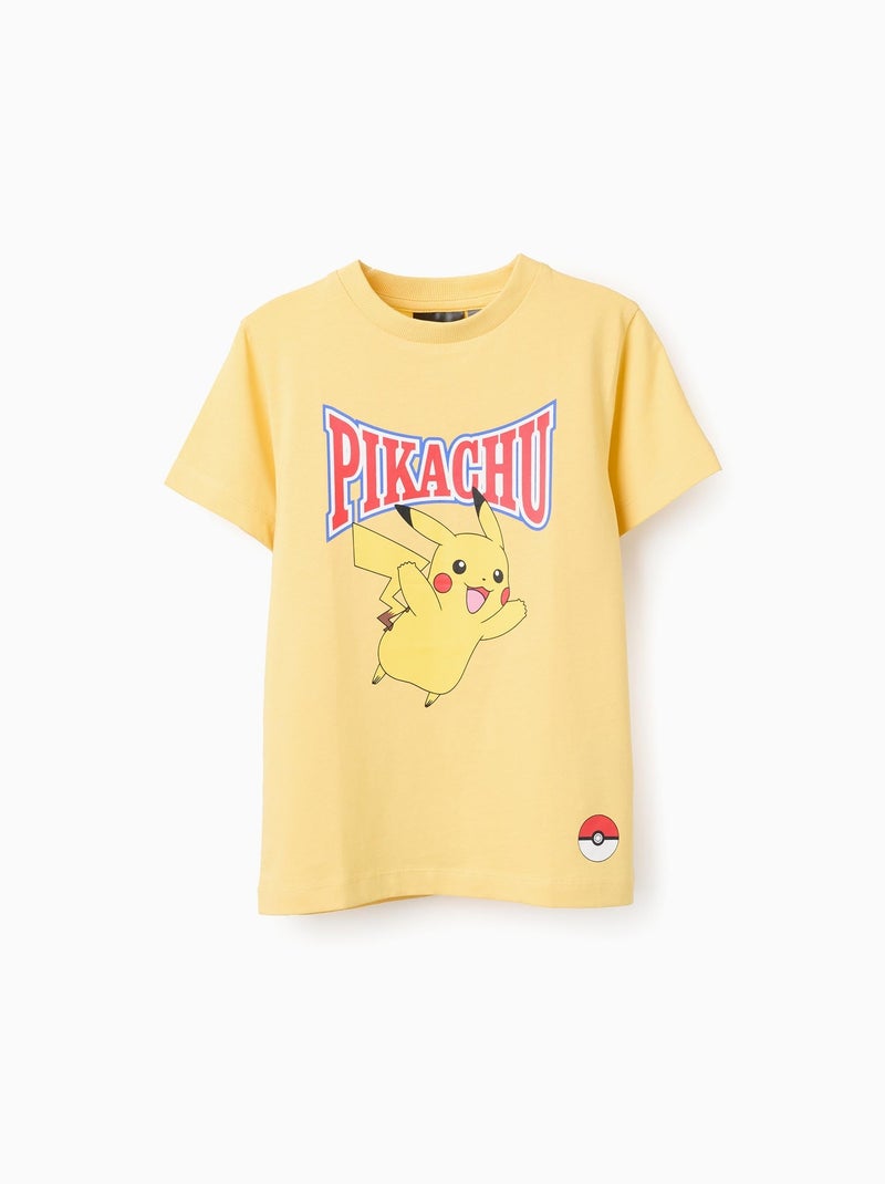 T-Shirt en Coton avec Imprimé Pokémon Jaune - Kiabi