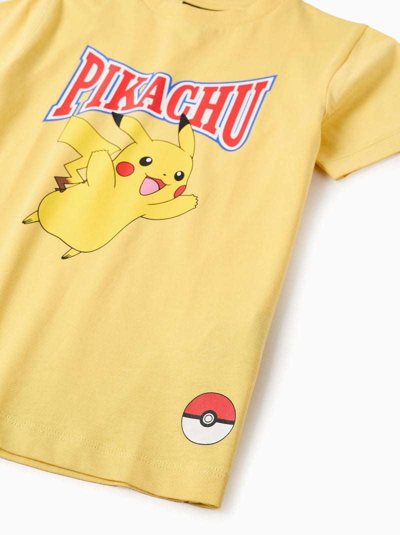 T-Shirt en Coton avec Imprimé Pokémon Jaune - Kiabi