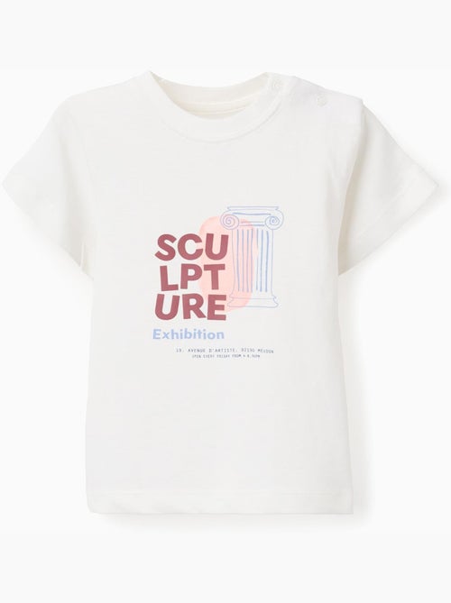 T-shirt en coton avec imprimé Sculpture - Kiabi