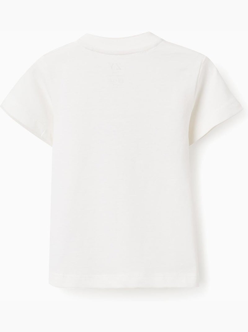 T-shirt en coton avec imprimé Sculpture Blanc - Kiabi