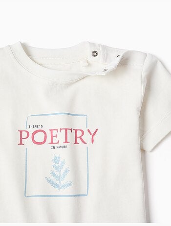 T-shirt en coton avec imprimé + short