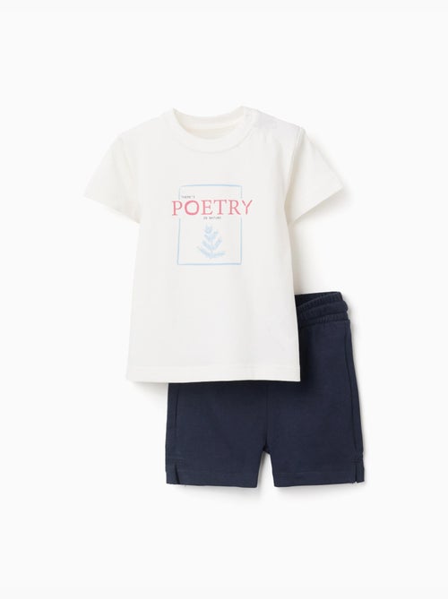 T-shirt en coton avec imprimé + short - Kiabi T-shirt en coton avec imprimé + short - Kiabi