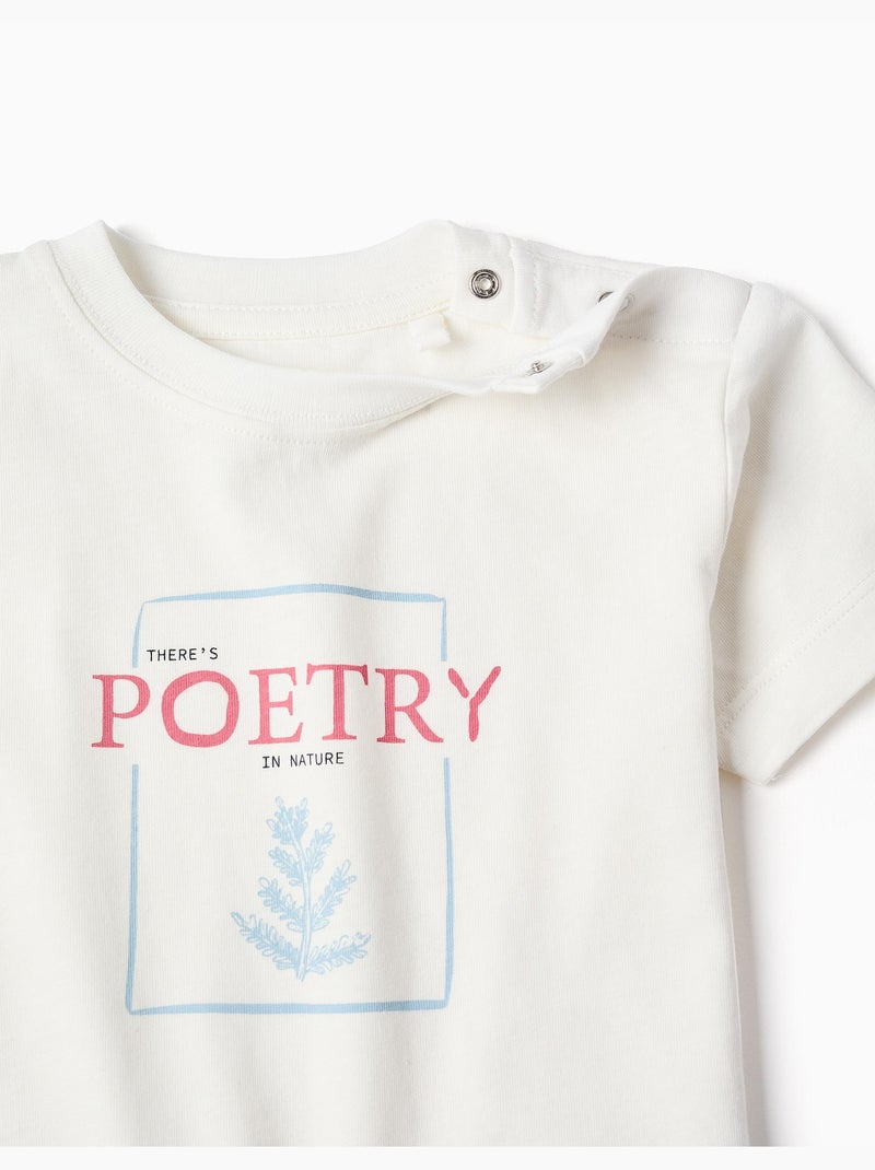 T-shirt en coton avec imprimé + short Bleu Bleu - Kiabi