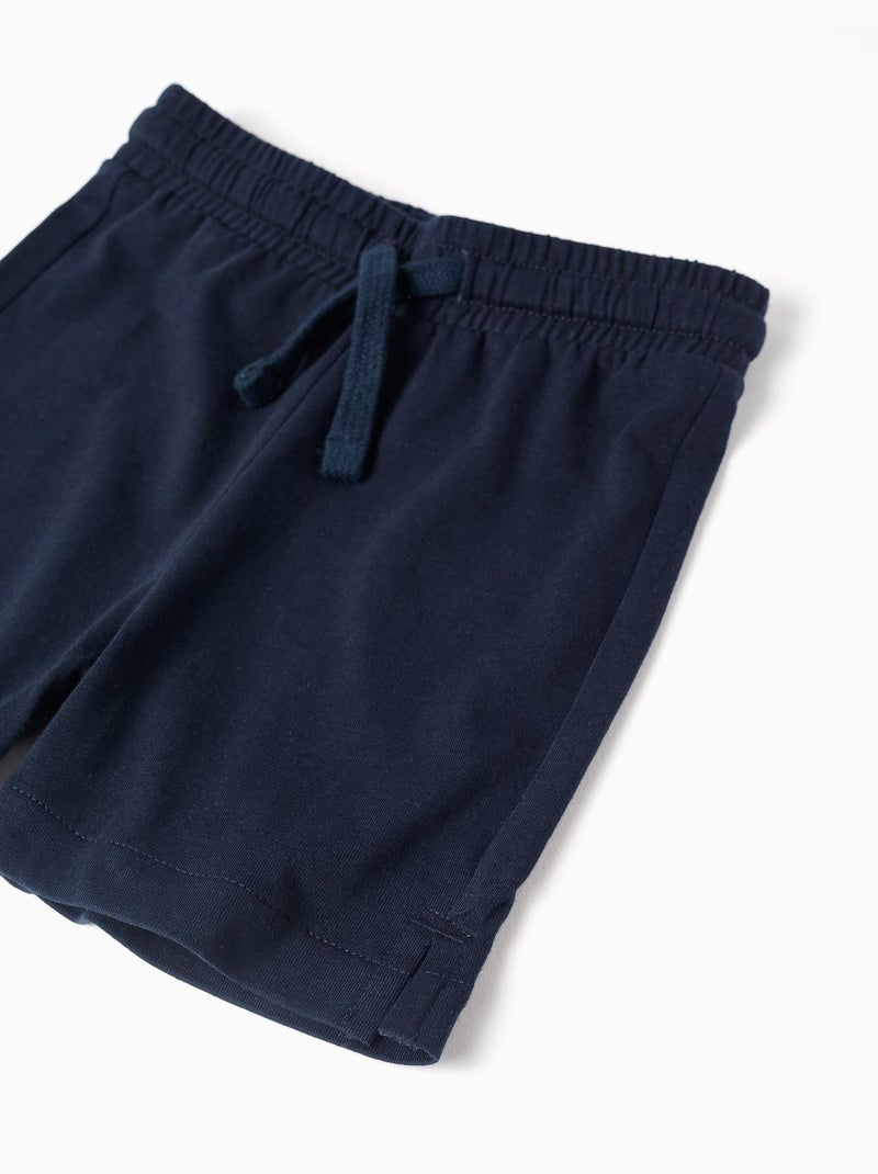 T-shirt en coton avec imprimé + short Bleu Bleu - Kiabi