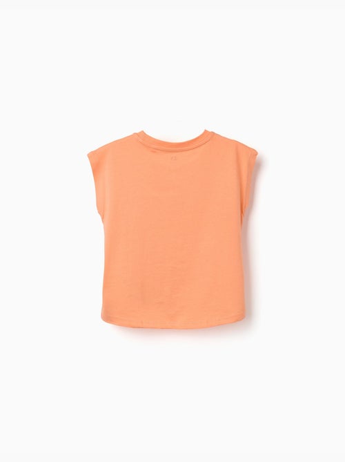 T-shirt en coton avec imprimé soleil et palmiers - Kiabi