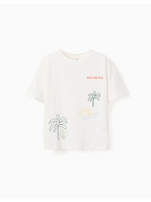 T-shirt en coton avec imprimé Sou do Sol - Kiabi