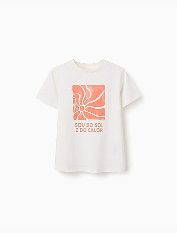 T-shirt en coton avec imprimé Peixinho do Mar
