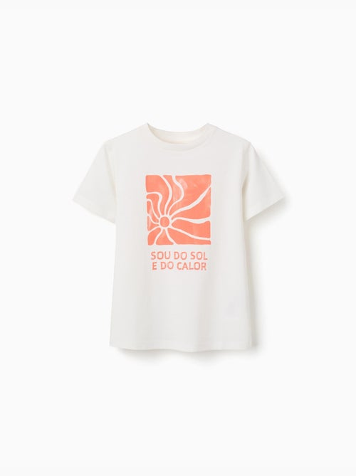 T-shirt en coton avec imprimé Sou do Sol - Kiabi