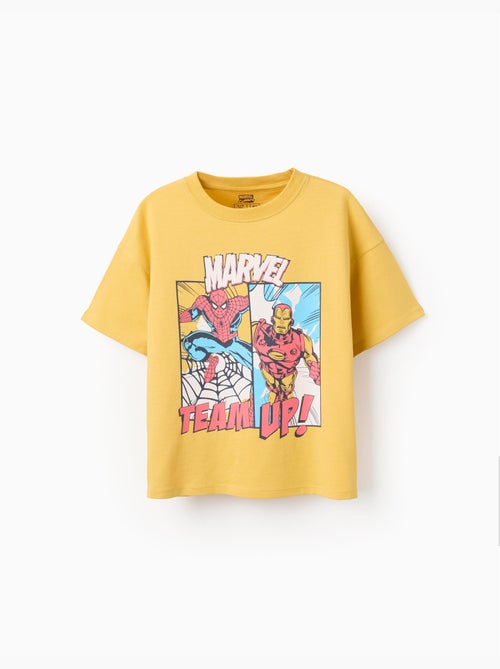 T-shirt en coton avec imprimé Spider-Man et Iron-man - Kiabi