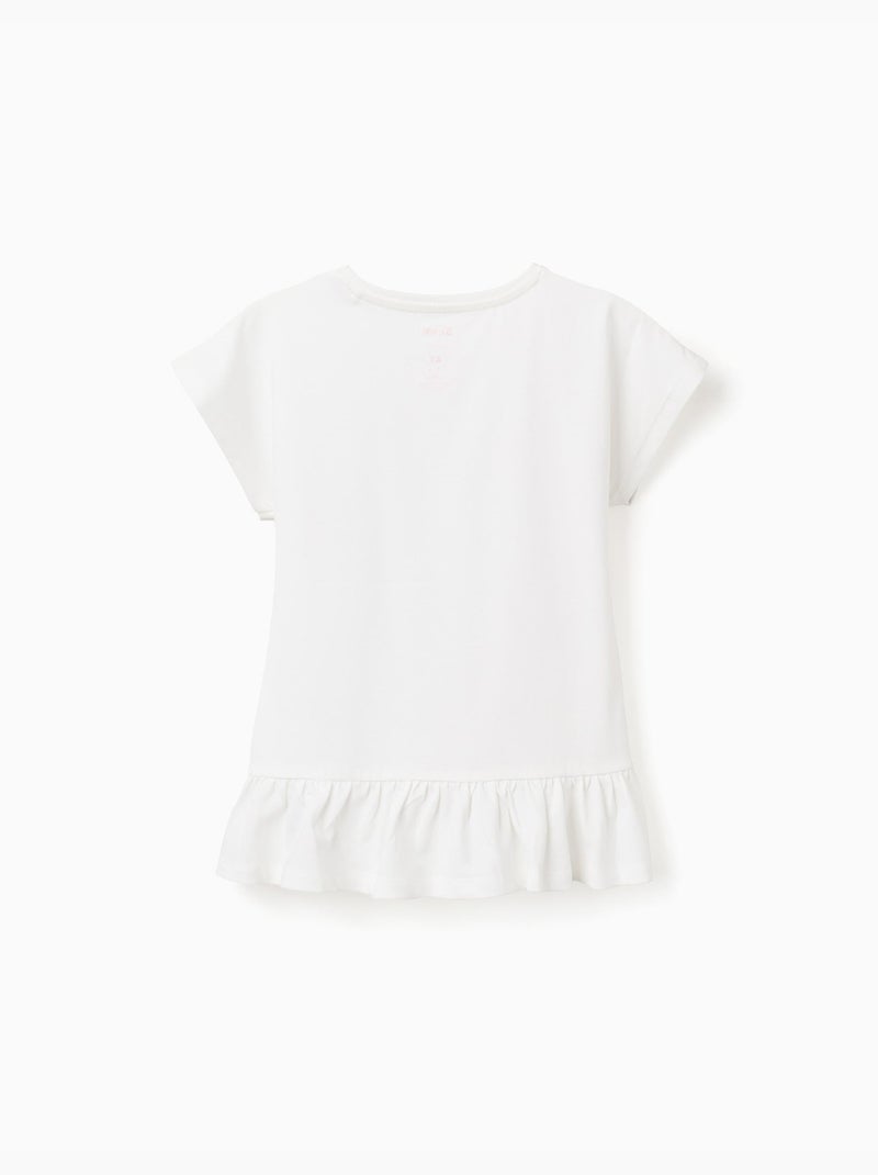 T-shirt en coton avec imprimé Stitch et Angel Blanc - Kiabi