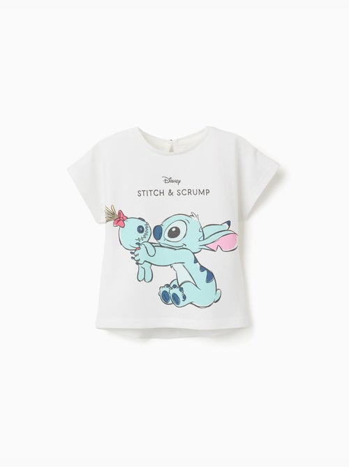 T-shirt en coton avec imprimé Stitch et Scrump - Kiabi