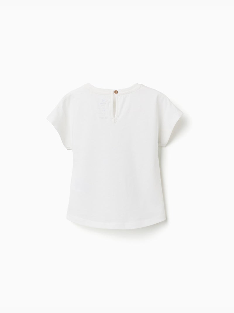 T-shirt en coton avec imprimé Stitch et Scrump Blanc - Kiabi