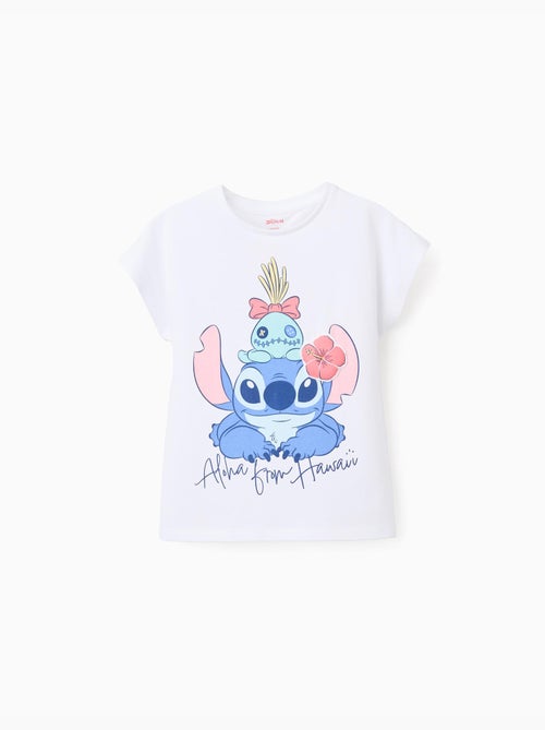 T-shirt en coton avec imprimé Stitch et Scrump - Kiabi