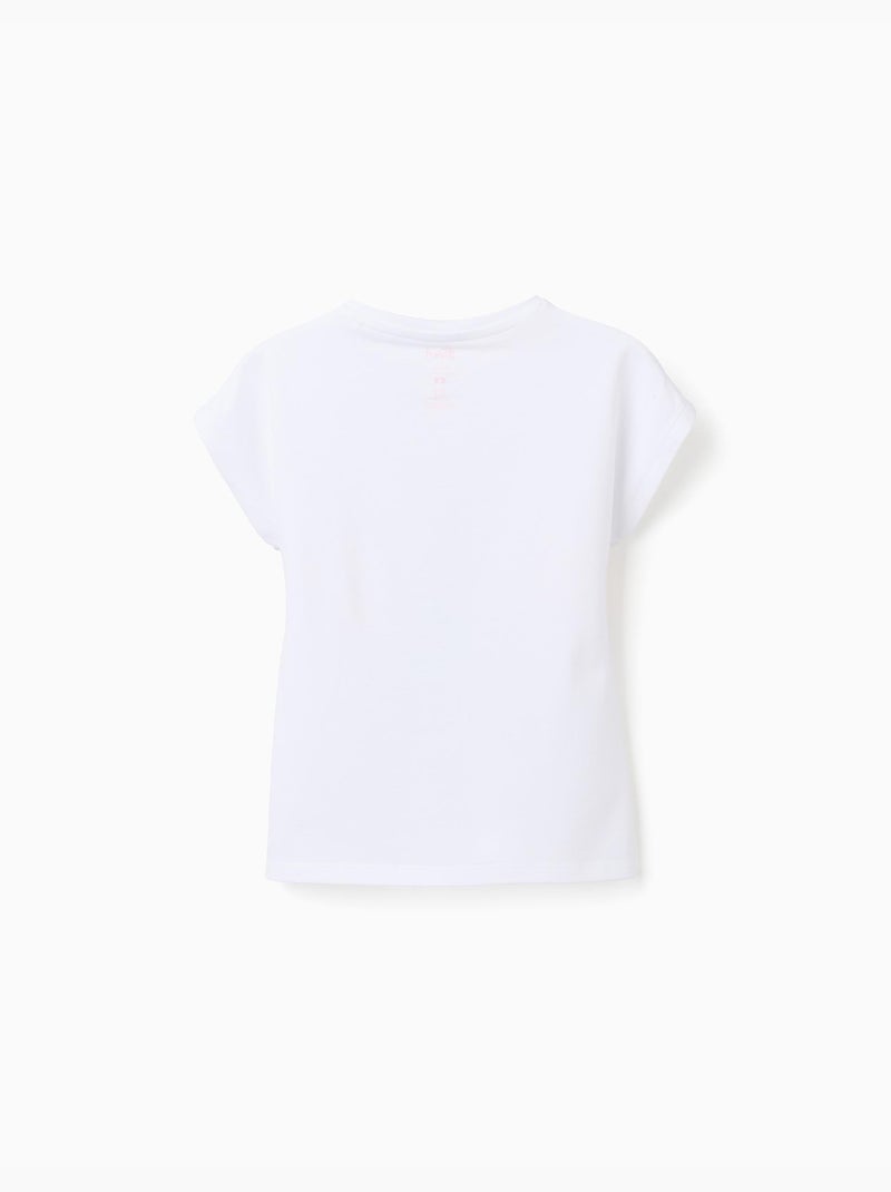 T-shirt en coton avec imprimé Stitch et Scrump Blanc - Kiabi