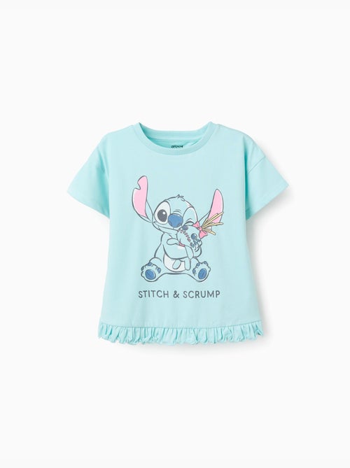 T-shirt en coton avec imprimé Stitch et Scrump - Kiabi