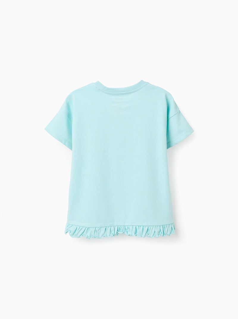 T-shirt en coton avec imprimé Stitch et Scrump Bleu clair - Kiabi