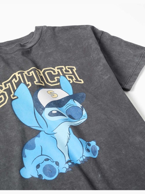 T-shirt en coton avec imprimé stitch - Kiabi