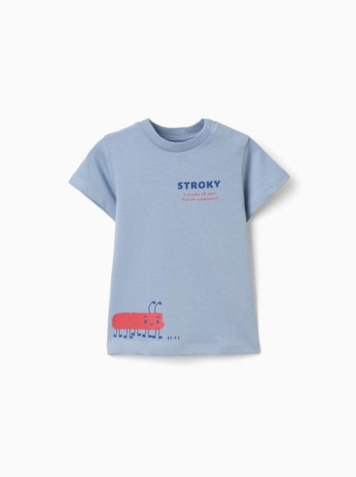 T-shirt en coton avec imprimé Stroky - Kiabi