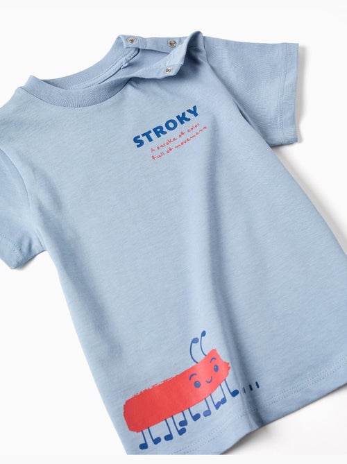 T-shirt en coton avec imprimé Stroky - Kiabi