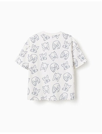 T-shirt en coton avec imprimé Team Sonic
