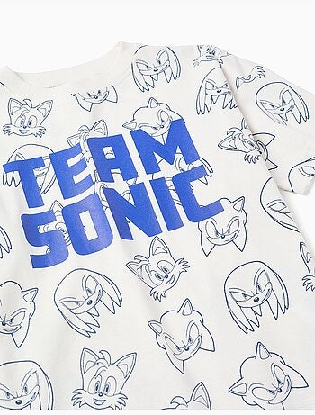 T-shirt en coton avec imprimé Team Sonic