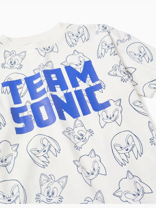T-shirt en coton avec imprimé Team Sonic - Kiabi
